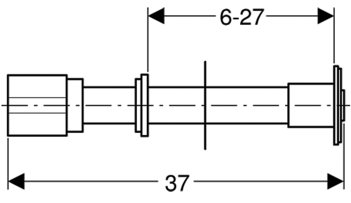 Poussoir pneumatique souple touche inviolable chromé - GEBERIT - 115.943.21.1