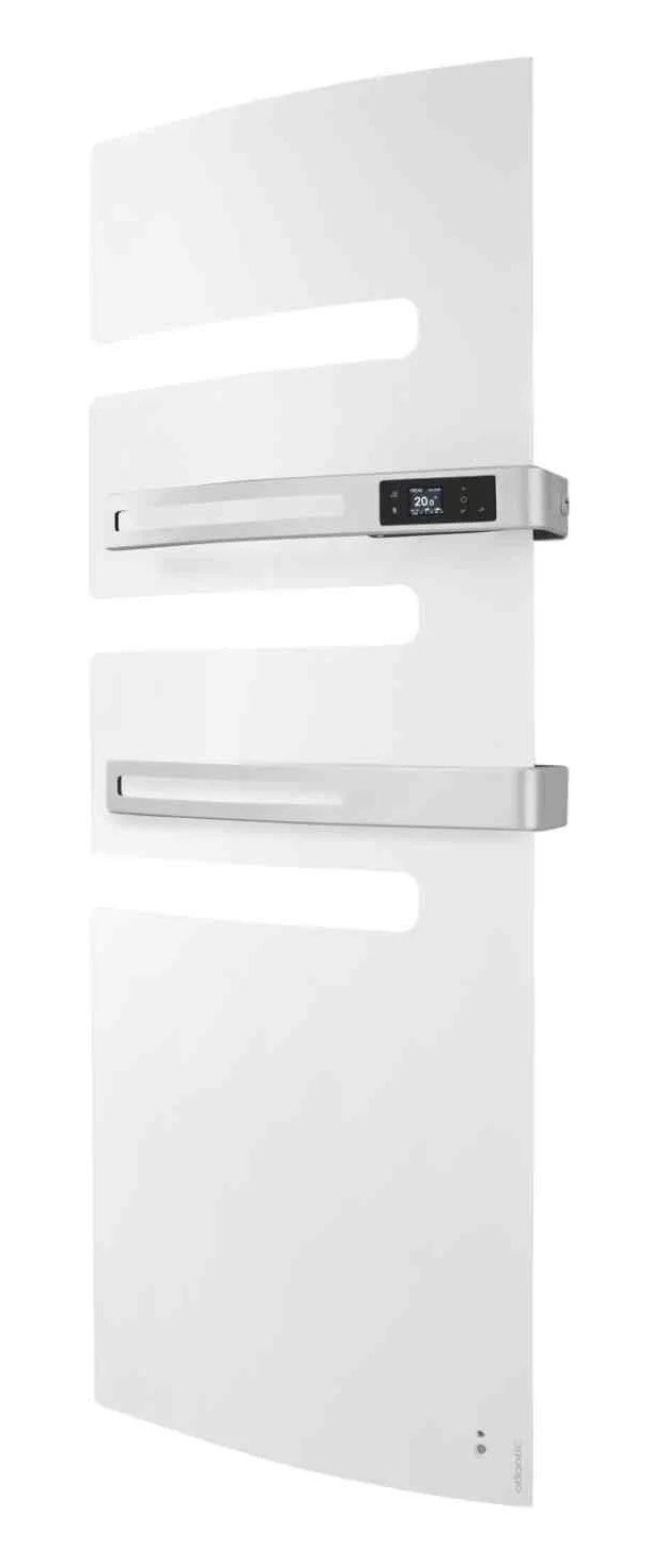 Sèche-serviettes SERENIS PREMIUM connecté soufflant mat à droite 750 + 1000W blanc carat - ATLANTIC - 850659