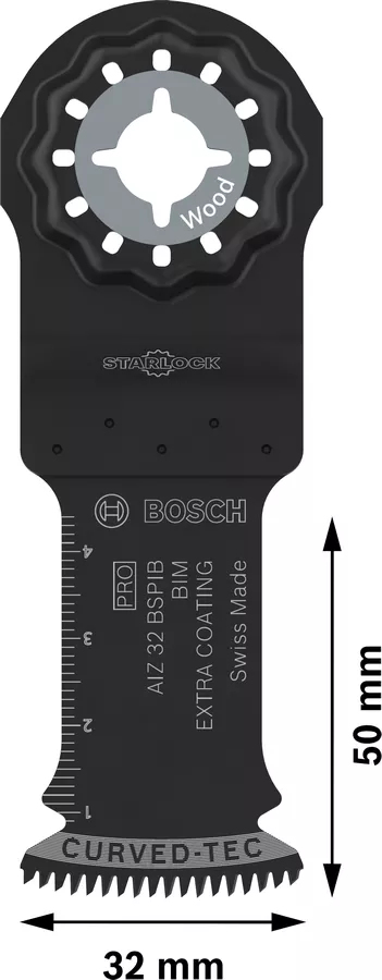 Lame pour outil multifonctions STARLOCK PRO BIM Extra bois dur AIZ 32 BSPIB 32x50mm - BOSCH - 2608669070