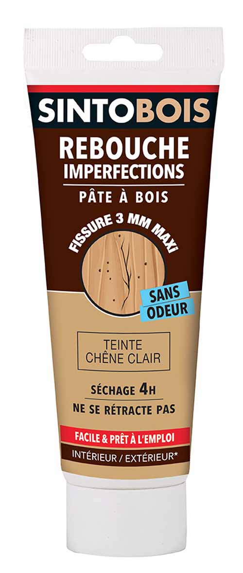 Pâte à bois à l’eau SINTOBOIS chêne clair tube 250g - SINTO - 37700