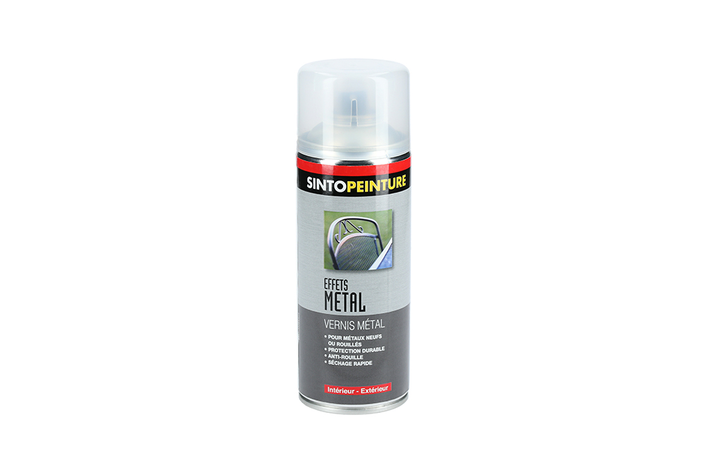 Peinture aérosol effet vernis métal mat 400ml – SINTO - 925525