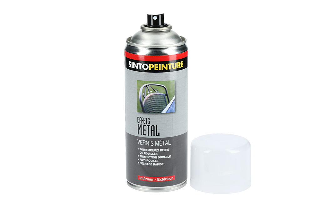 Peinture aérosol effet vernis métal mat 400ml – SINTO - 925525