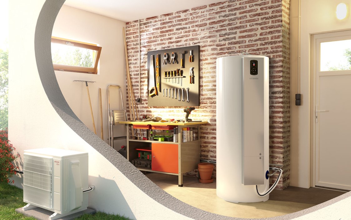 Chauffe-eau thermodynamique CALYPSO CONNECTE SPLIT INVERTER vertical mural 200l - ATLANTIC - 232519