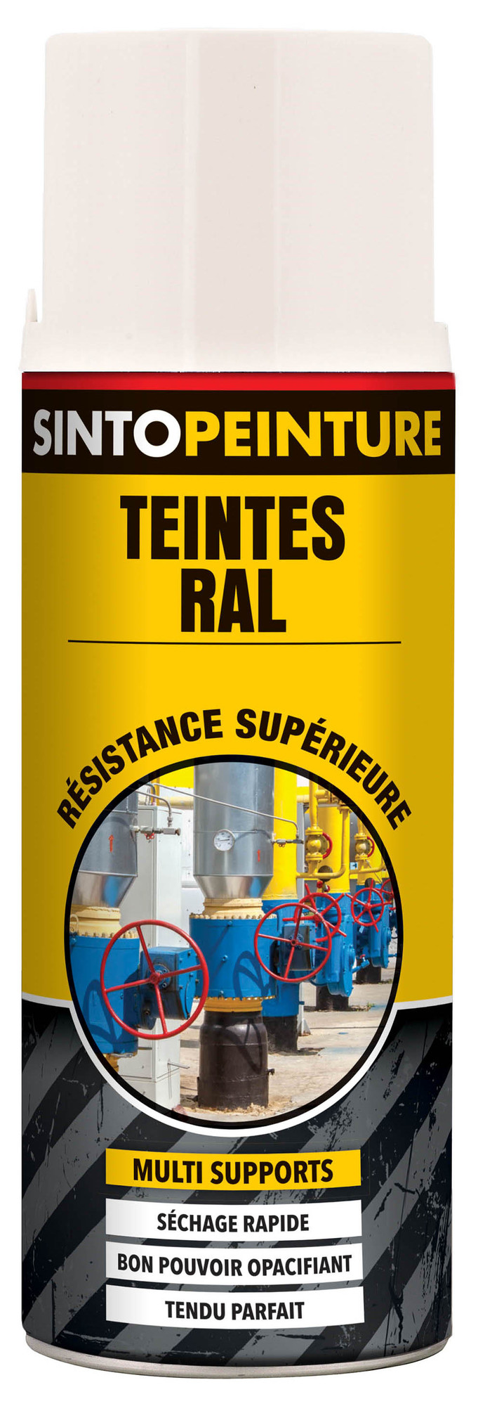 Peinture classiques antirouille teintes blanc crème RAL9001 en aérosol de 400ml - SINTO - 925030