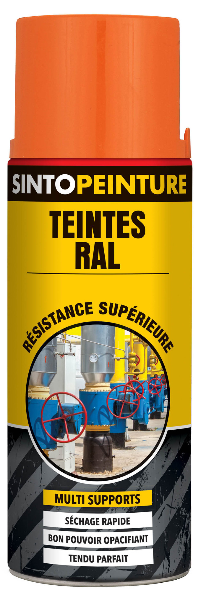 Peinture classiques antirouille teintes mandarine en aérosol de 400ml - SINTO - 925335