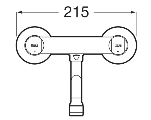 Mélangeur évier BRAVA mural à bec mobile - ROCA - A5A768EC0F