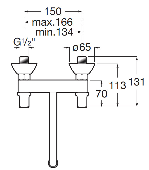 Mélangeur évier BRAVA mural à bec mobile - ROCA - A5A768EC0F