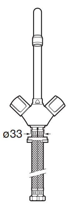 Mélangeur évier BRAVA monotrou à bec mobile - ROCA - A5A848EC0F