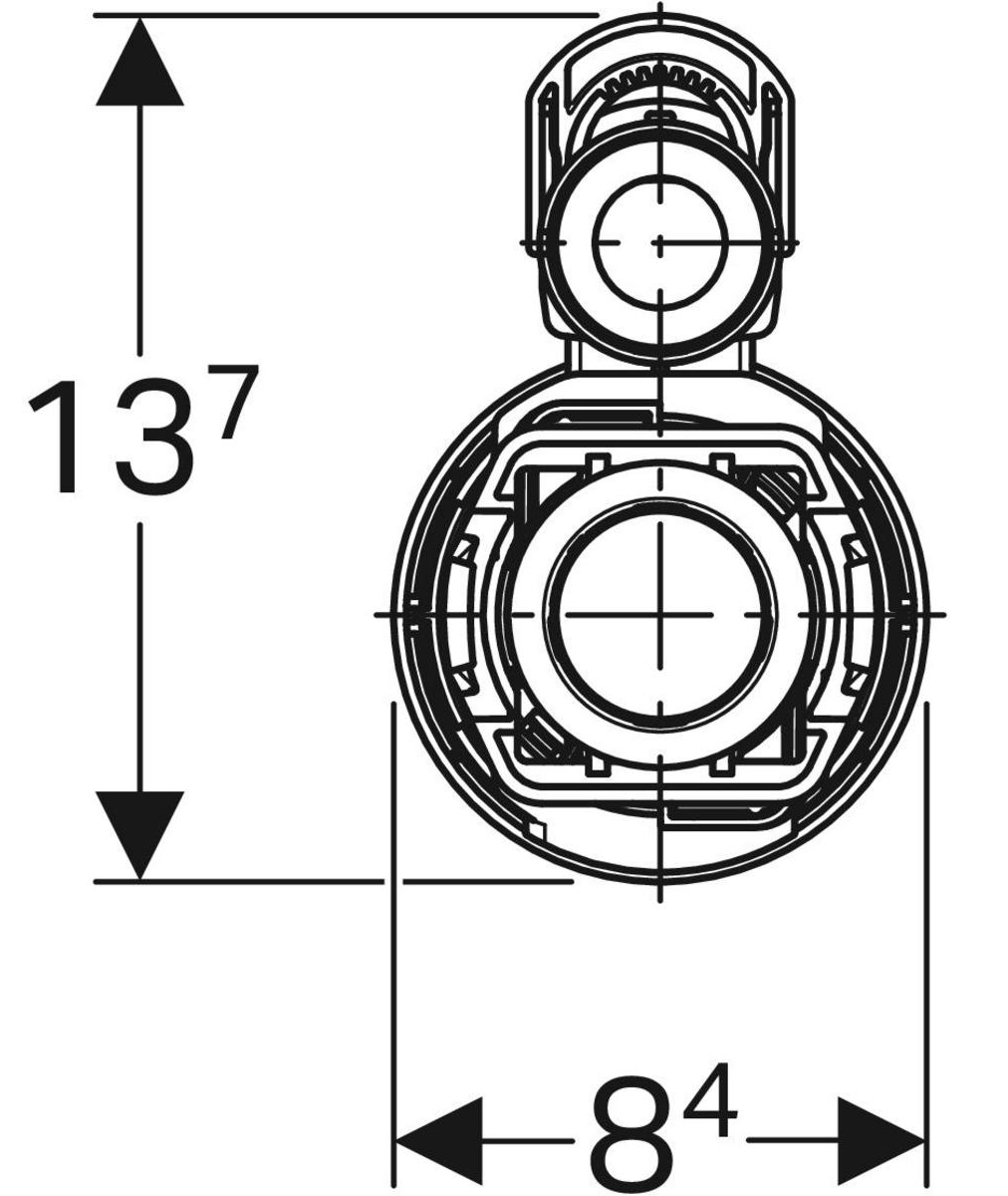 Mécanisme chasse complet latéral type 290-383 3/8'' - GEBERIT - 283.005.21.5