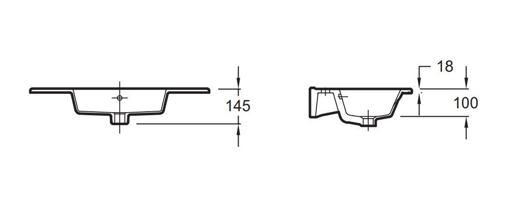 Plan vasque blanc 81x46,5cm 1 cuve OLA - JACOB DELAFON - EXTA112-00