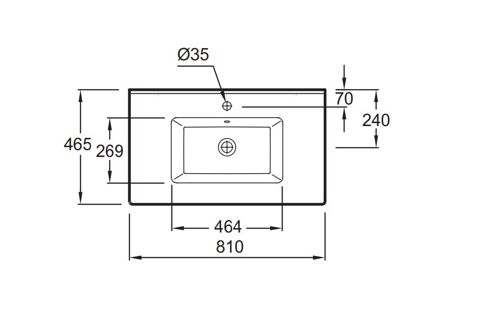 Plan vasque blanc 81x46,5cm 1 cuve OLA - JACOB DELAFON - EXTA112-00