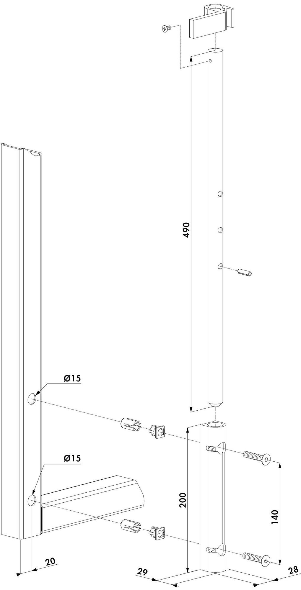 Verrou de sol en applique aluminium Quick-Fix - LOCINOX - P00007821