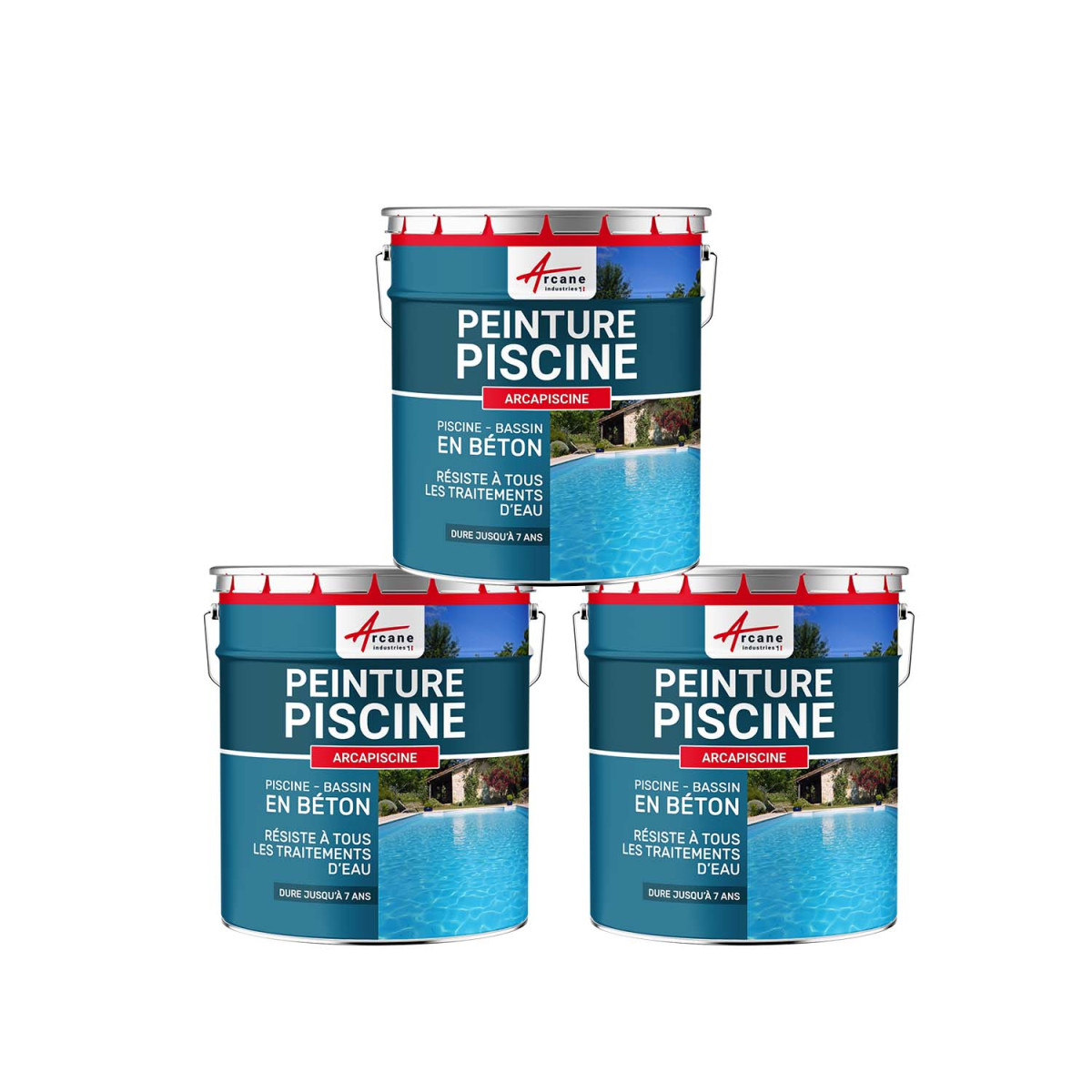 Peinture piscine béton  - ARCAPISCINE-3 x 10 L Vert Olive - RAL 6003-ARCANE INDUSTRIES