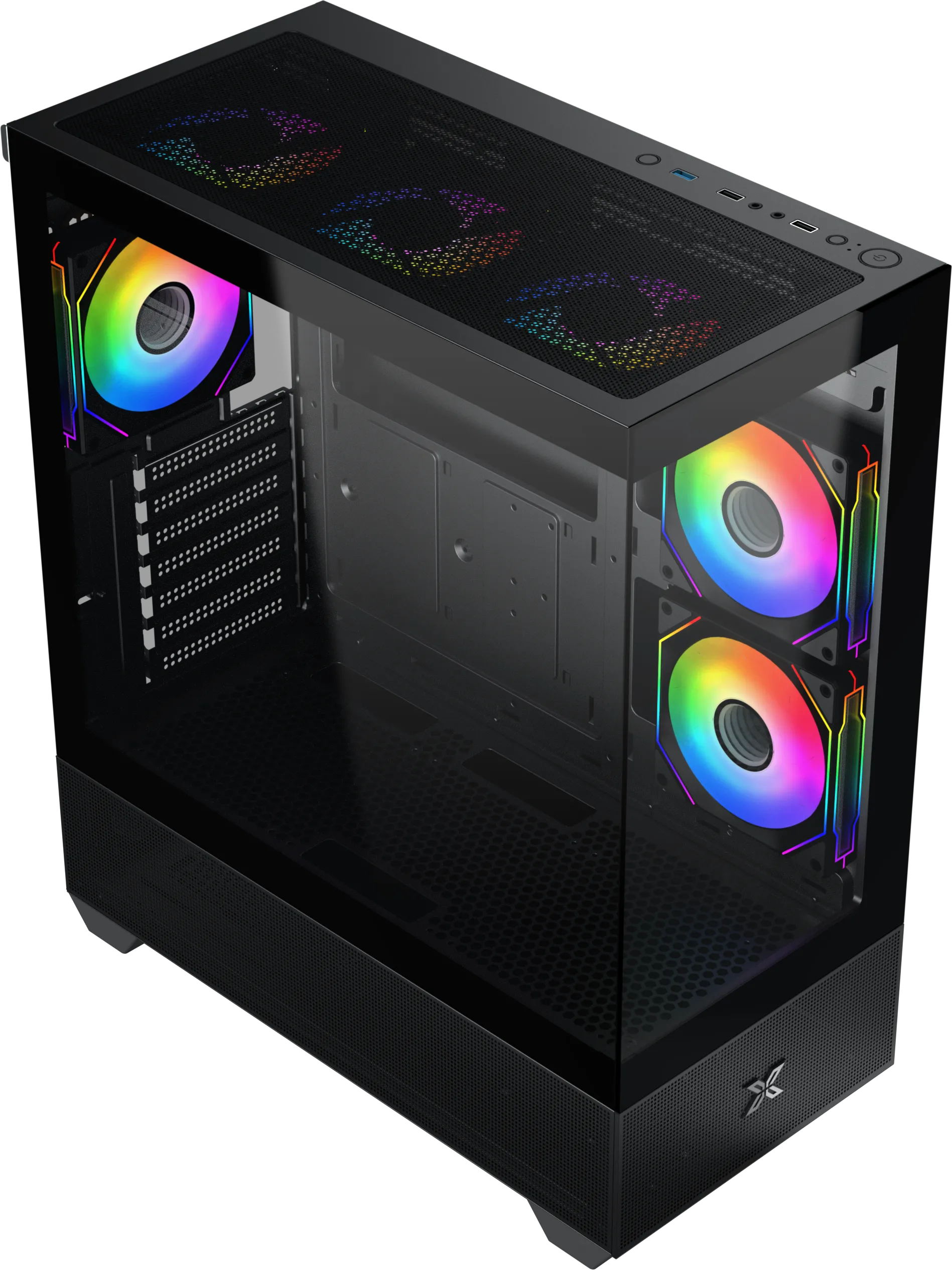 Boitier Moyen Tour ATX Xigmatek Alphard RGB avec panneau vitré (Noir)