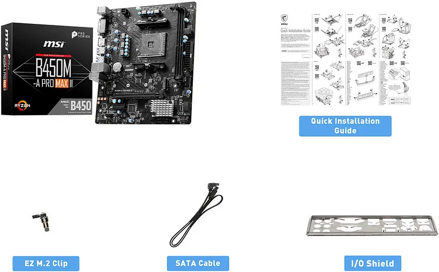 Carte Mère MSI B450M-A Pro Max II (AM4) Micro ATX