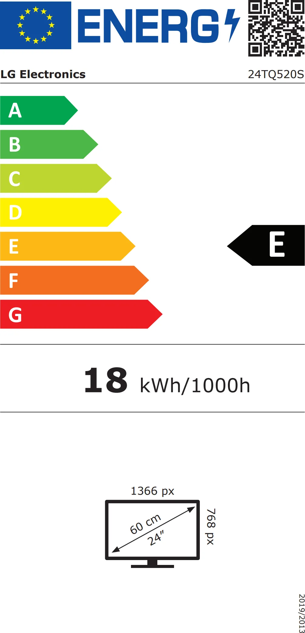 Ecran/TV 24" LG 24TQ520S HD Ready (Noir)
