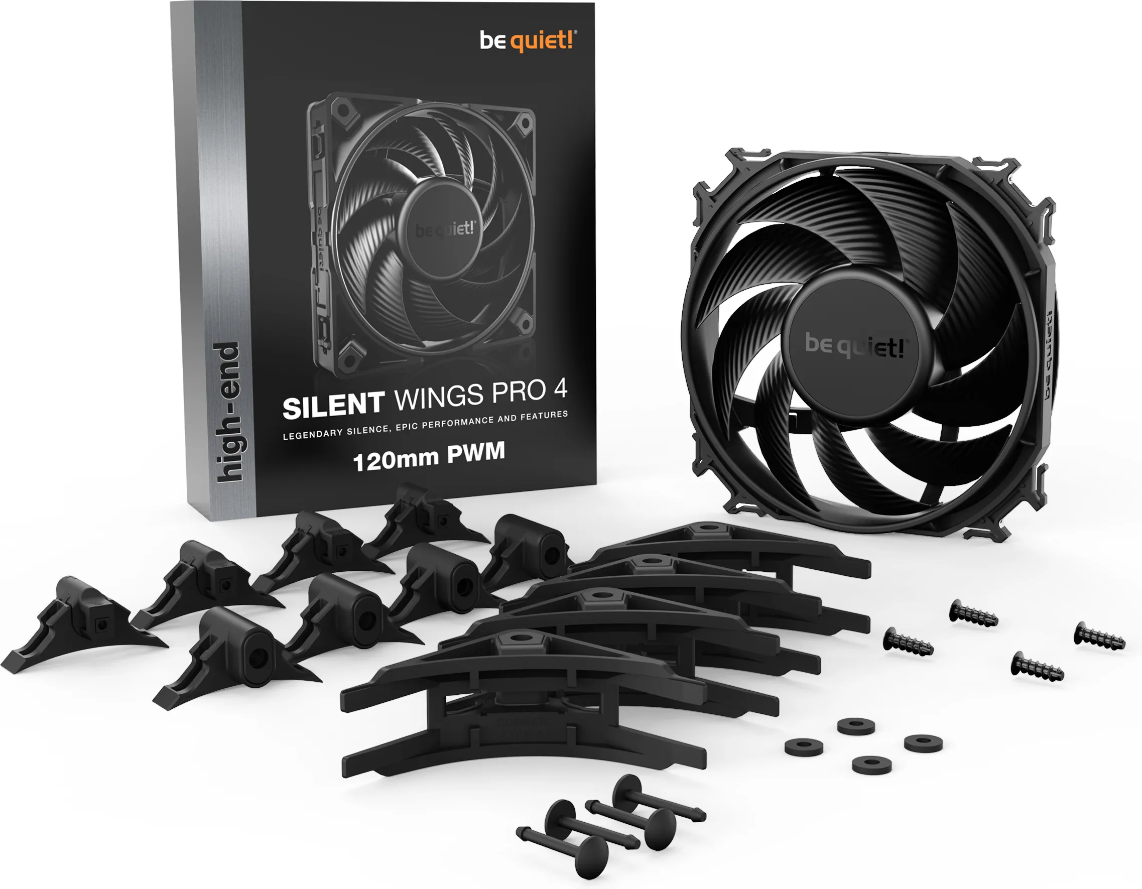 Ventilateur de boitier be quiet! Silent Wings 4 Pro - 12cm (Noir)