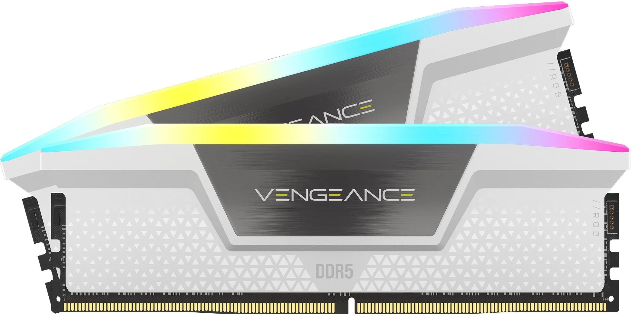 Kit Barrettes mémoire 32Go (2x16Go) DIMM DDR5 Corsair Vengeance RGB  6000MHz CL36 (Blanc)