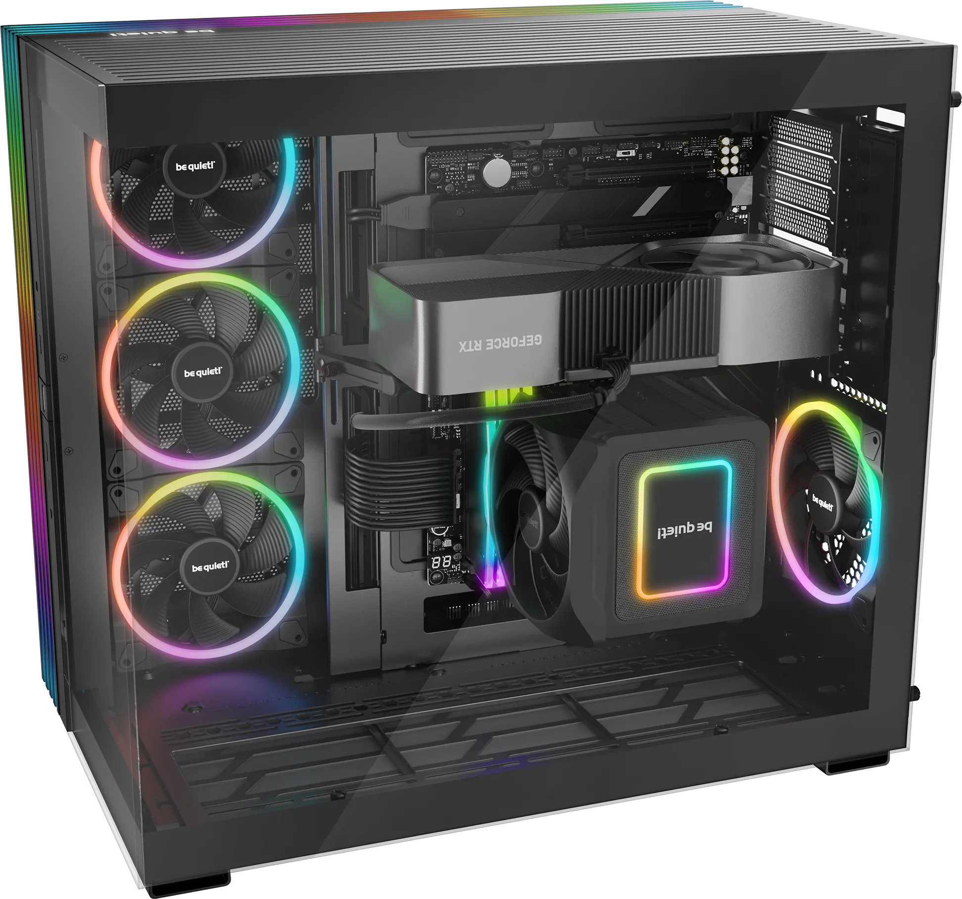 Boitier Grand Tour E-ATX be quiet! Light Base 900 DX RGB avec panneaux vitrés (Noir)