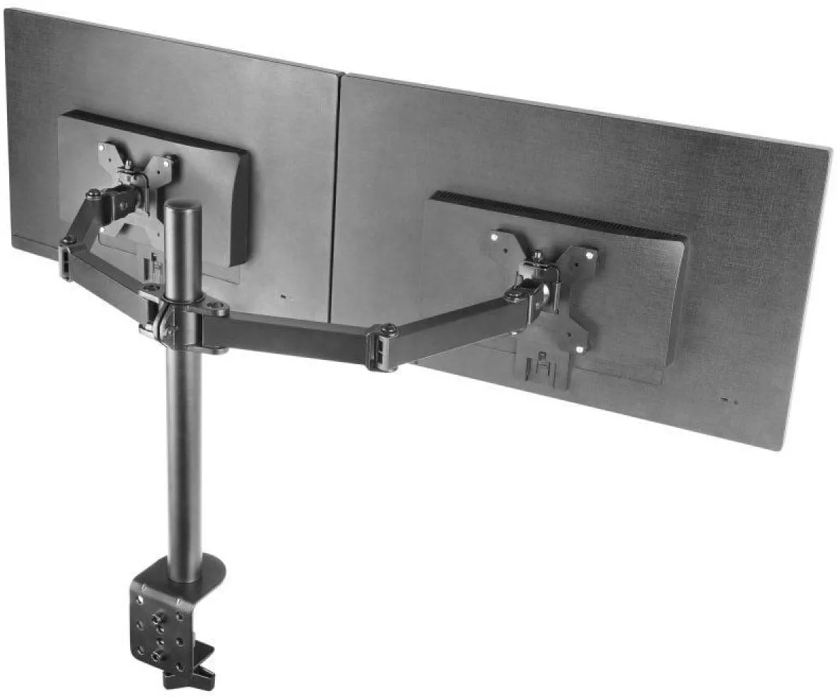Support double-écran à fixer Mars Gaming MArm2 13"-27" (8kg max) (Noir)
