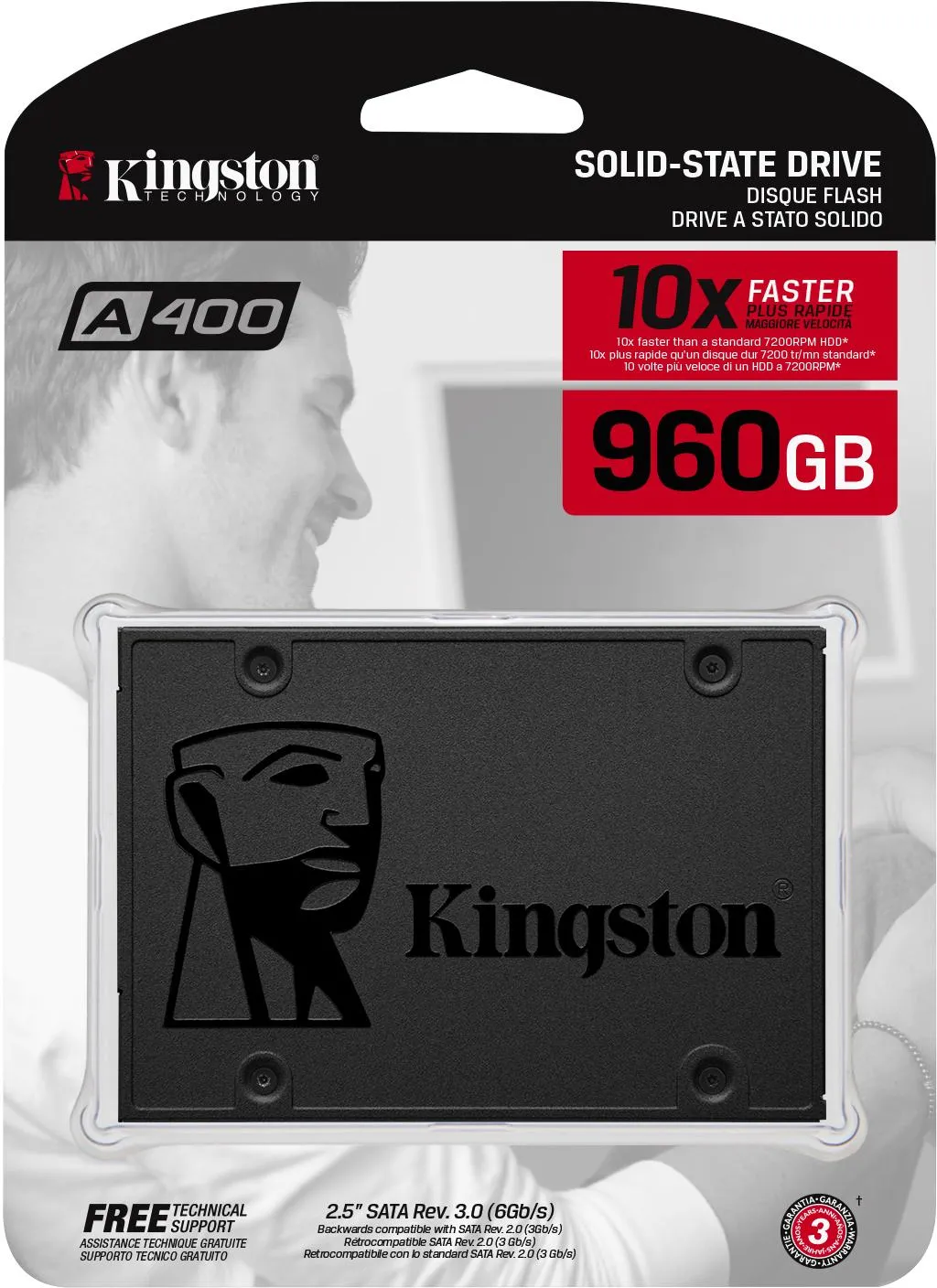 Disque SSD Kingston A400 960Go - S-ATA 2,5"