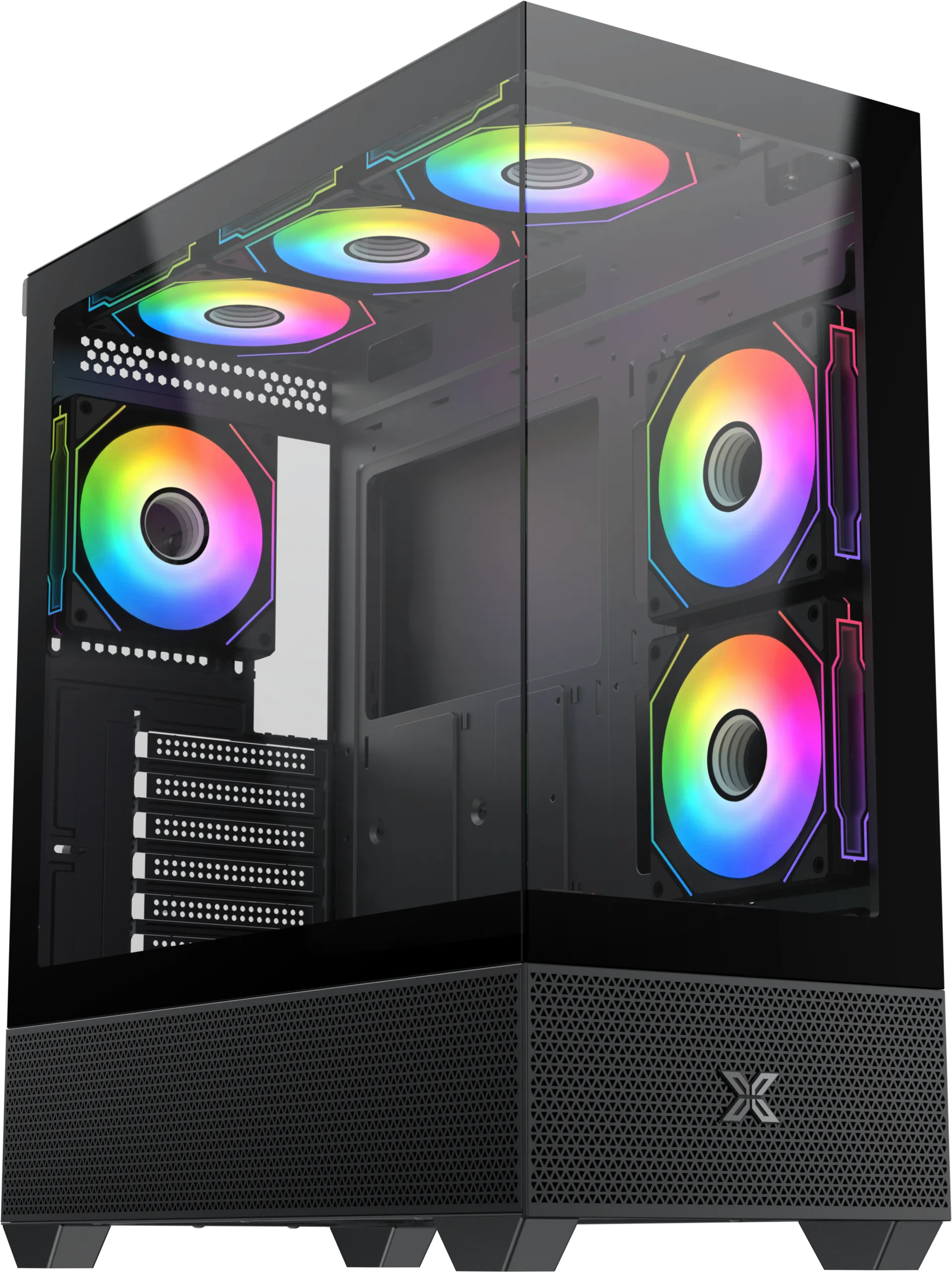 Boitier Moyen Tour ATX Xigmatek Alphard RGB avec panneau vitré (Noir)