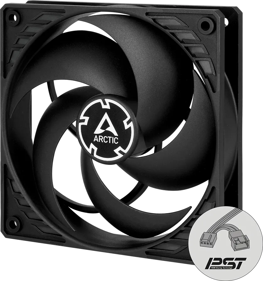 Ventilateur de boitier Arctic P12 PST Continuous Operation - 12cm (Noir)