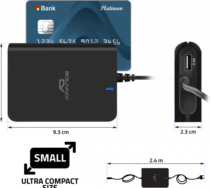 Chargeur universel Advance PowerUp compatible HP 90W - 4 embouts