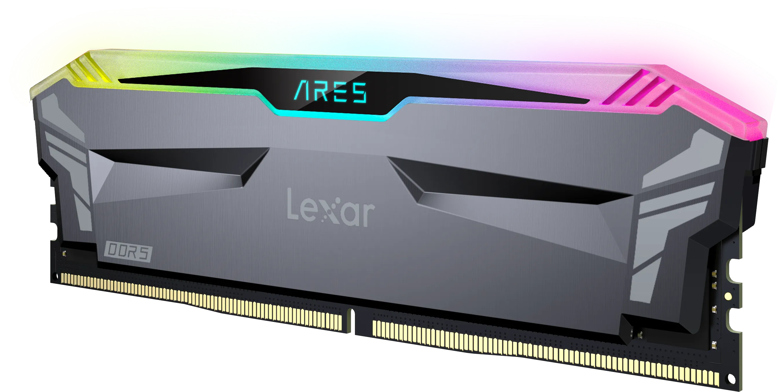 Kit Barrettes mémoire 32Go (2x16Go) DIMM DDR5 Lexar Ares RGB 6000MHz (Noir)