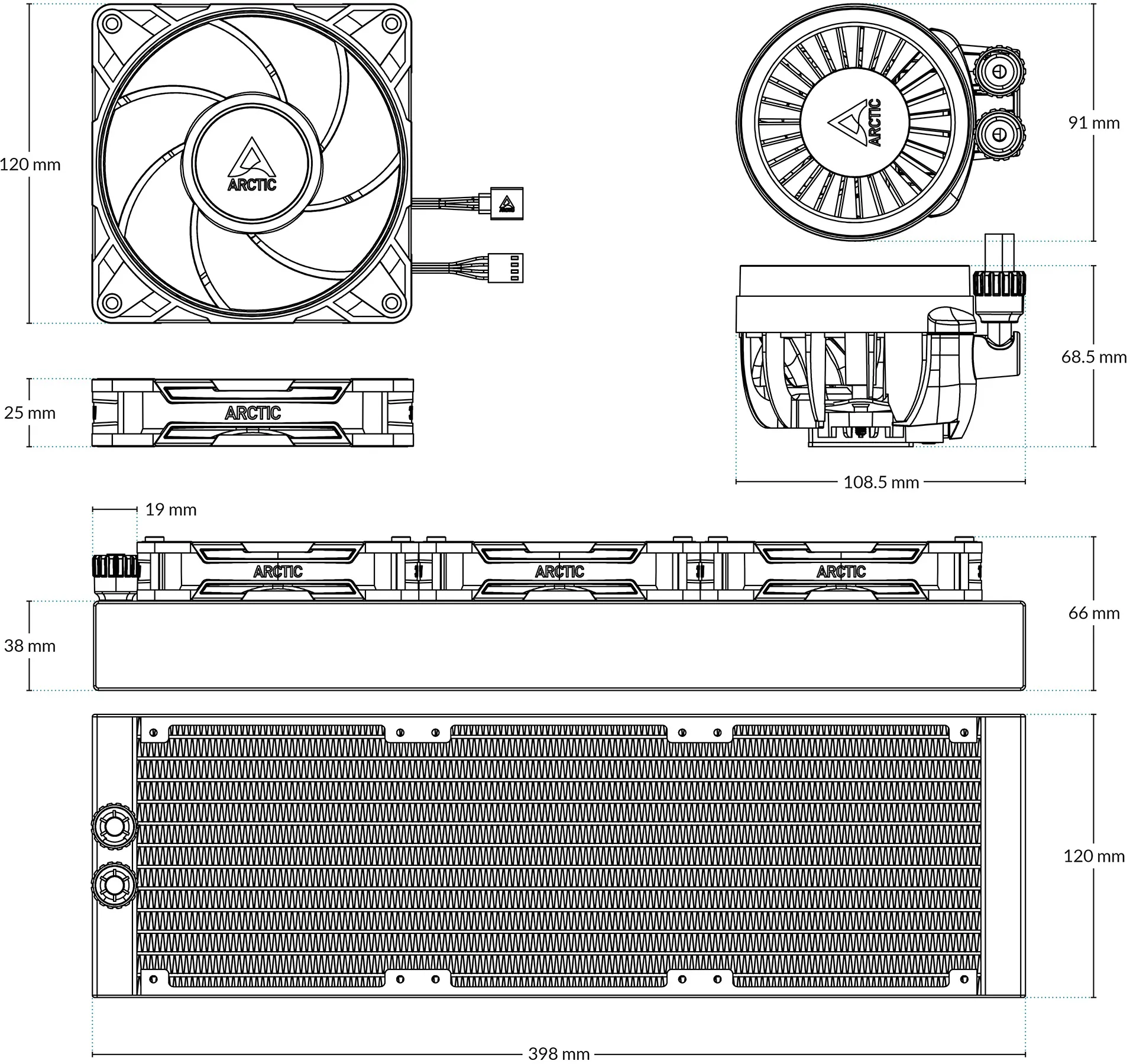 Kit Watercooling AIO Arctic Liquid Freezer III Pro - 360mm (Noir)