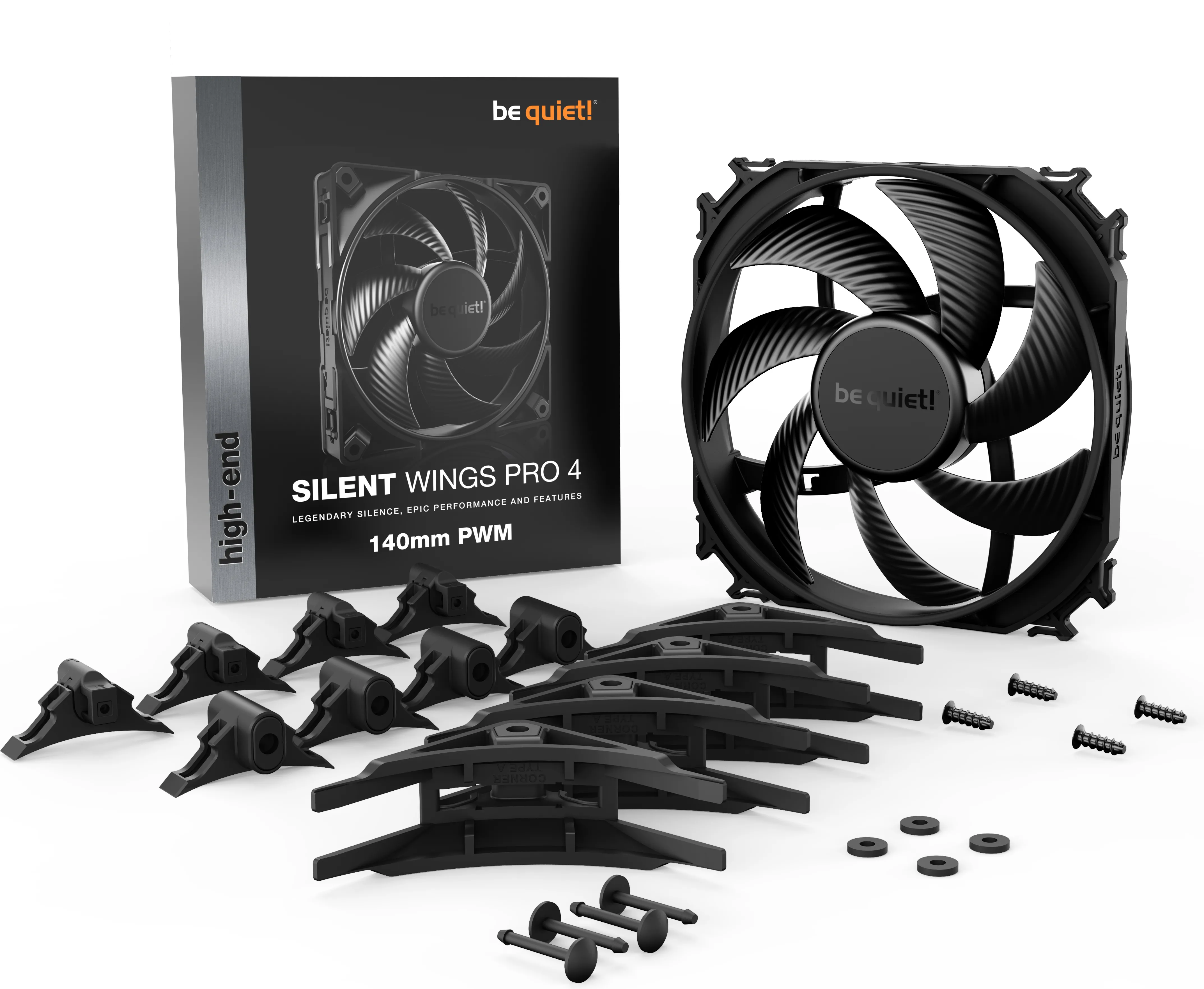 Ventilateur de boitier be quiet! Silent Wings 4 Pro - 14cm (Noir)