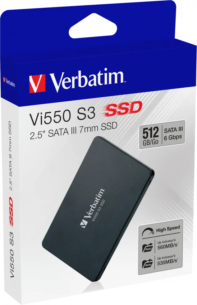 Disque SSD Verbatim Vi550 S3 512Go - S-ATA 2,5"