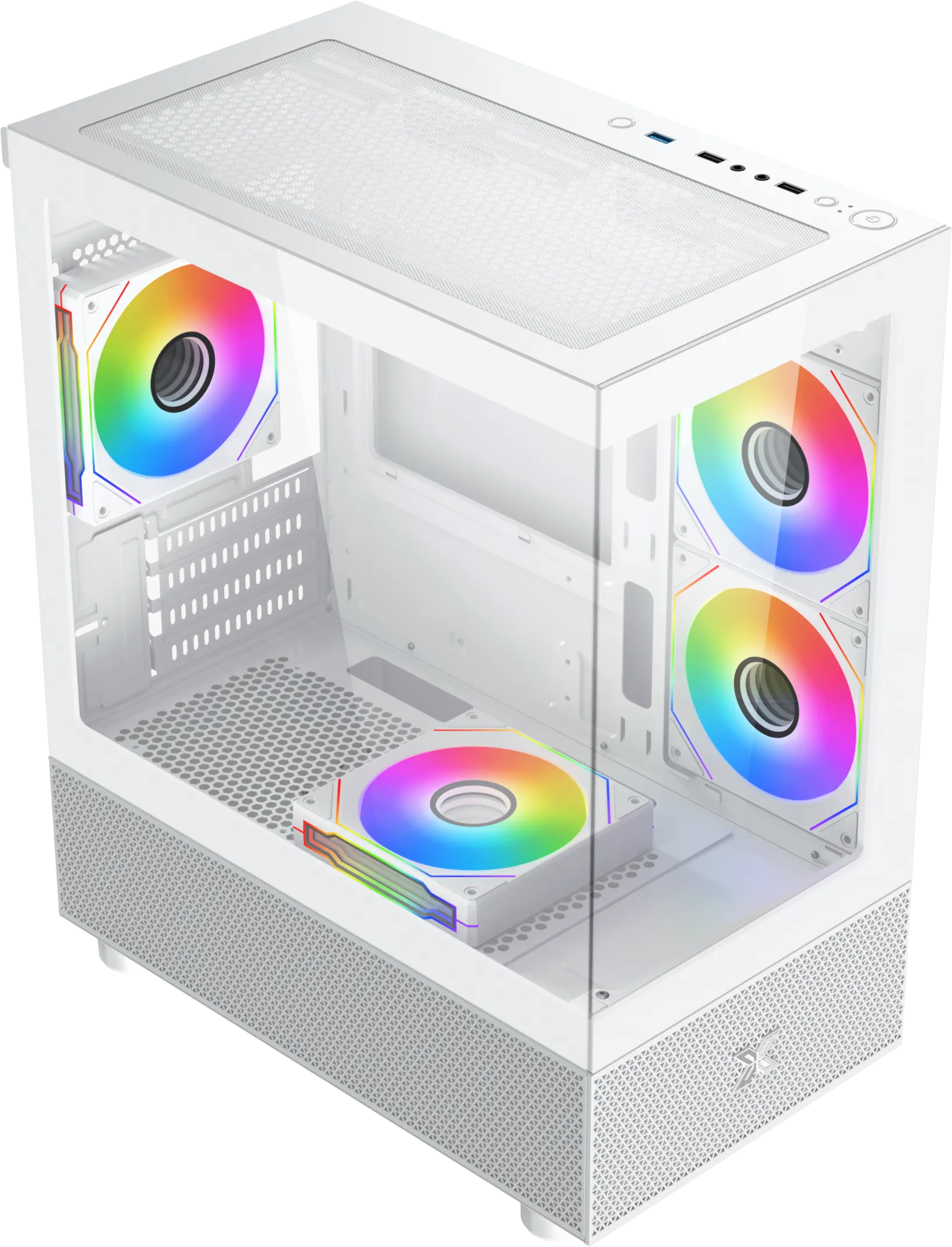 Boitier Micro Tour ATX Xigmatek Alphard M RGB avec panneaux vitrés (Blanc)