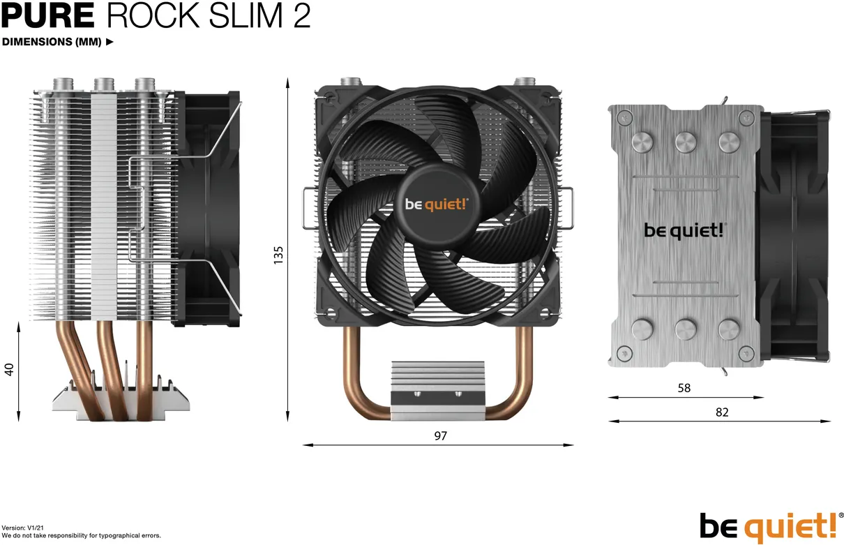 Ventilateur processeur be quiet! Pure Rock Slim 2