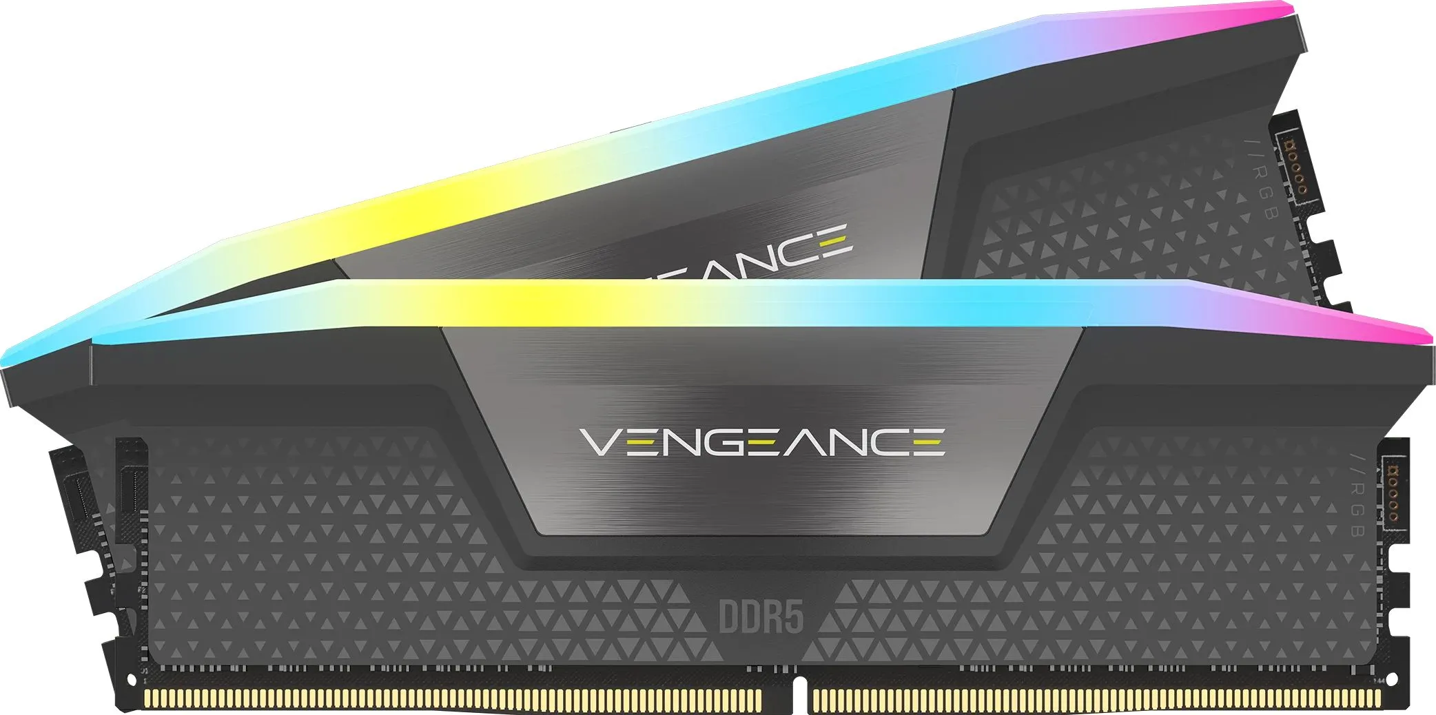 Kit Barrettes mémoire 32Go (2x16Go) DIMM DDR5 Corsair Vengeance RGB  6400MHz CL36 (Noir)