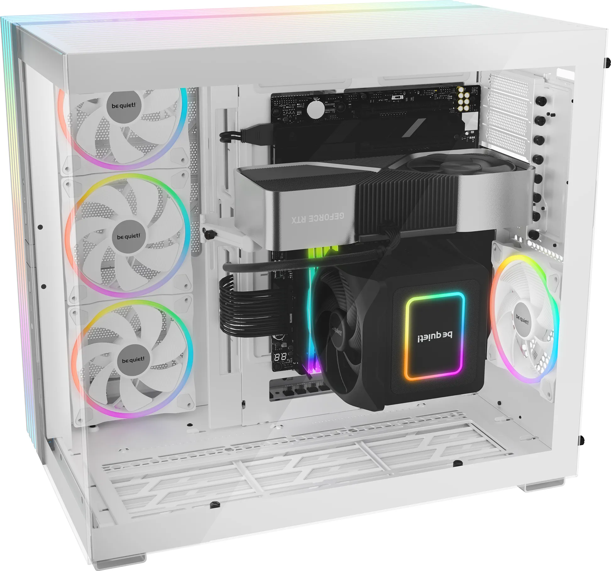 Boitier Grand Tour E-ATX be quiet! Light Base 900 DX RGB avec panneaux vitrés (Blanc)