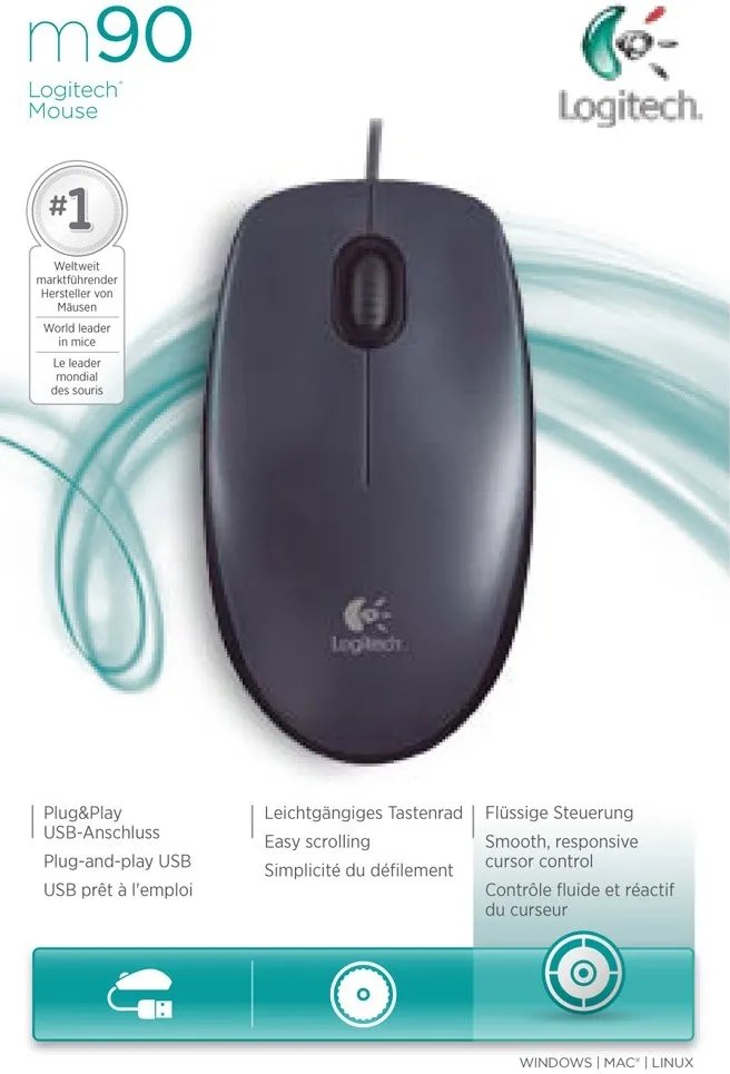 Souris filaire Logitech M90 (Noir)