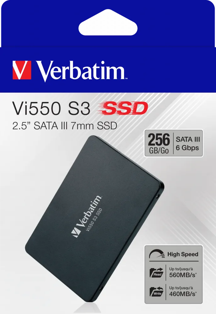 Disque SSD Verbatim Vi550 S3 256Go - S-ATA 2,5"