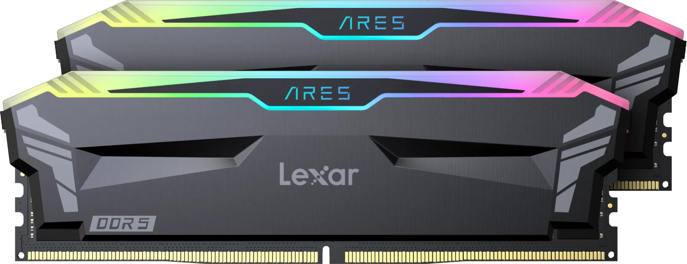 Kit Barrettes mémoire 32Go (2x16Go) DIMM DDR5 Lexar Ares RGB 6000MHz (Noir)