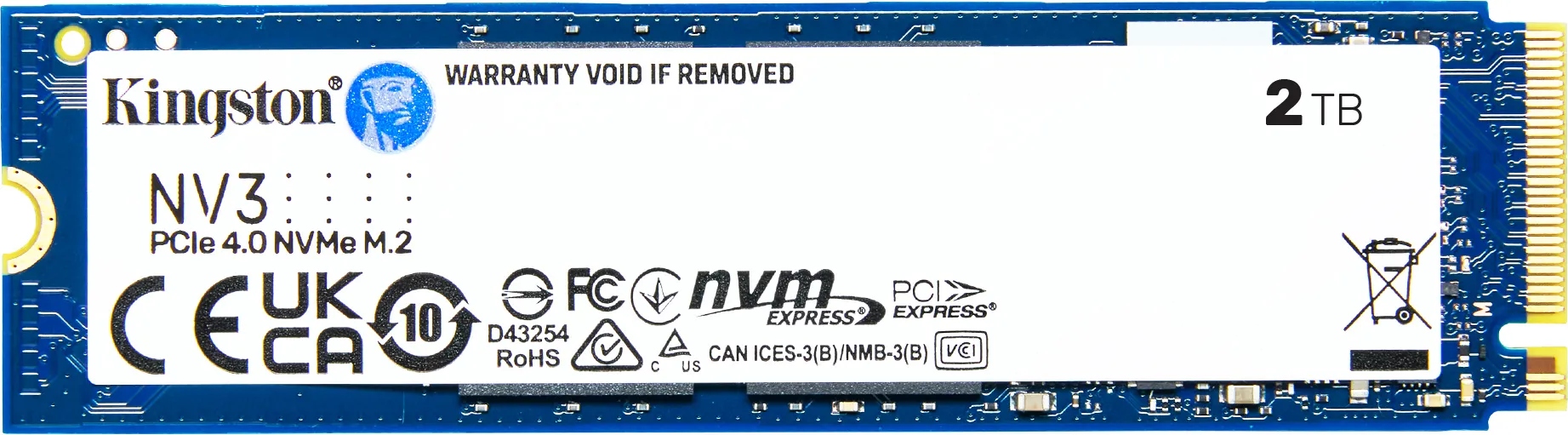 Disque SSD Kingston NV3 2To - NVMe M.2 Type 2280