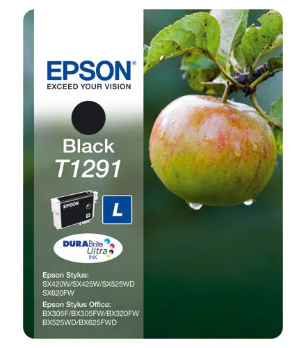 Cartouche d'encre Epson Pomme T1291 (Noir)