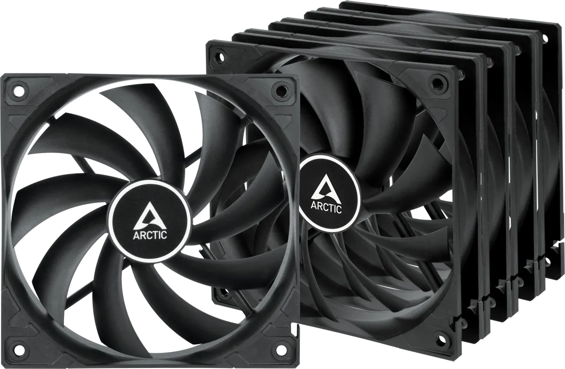 Lot de 5 Ventilateurs de boitier Arctic F12 - 12cm (Noir)