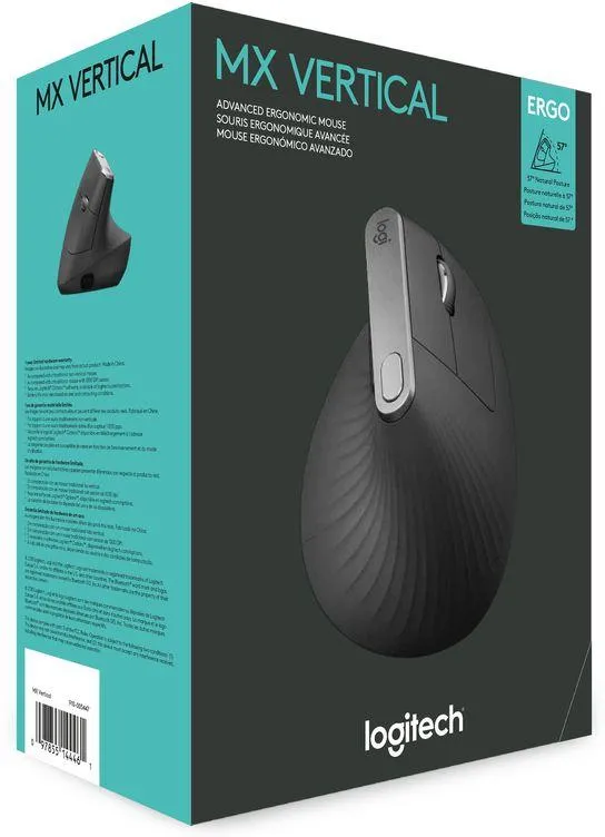 Souris sans fil Bluetooth ergonomique Logitech MX Vertical (Noir)