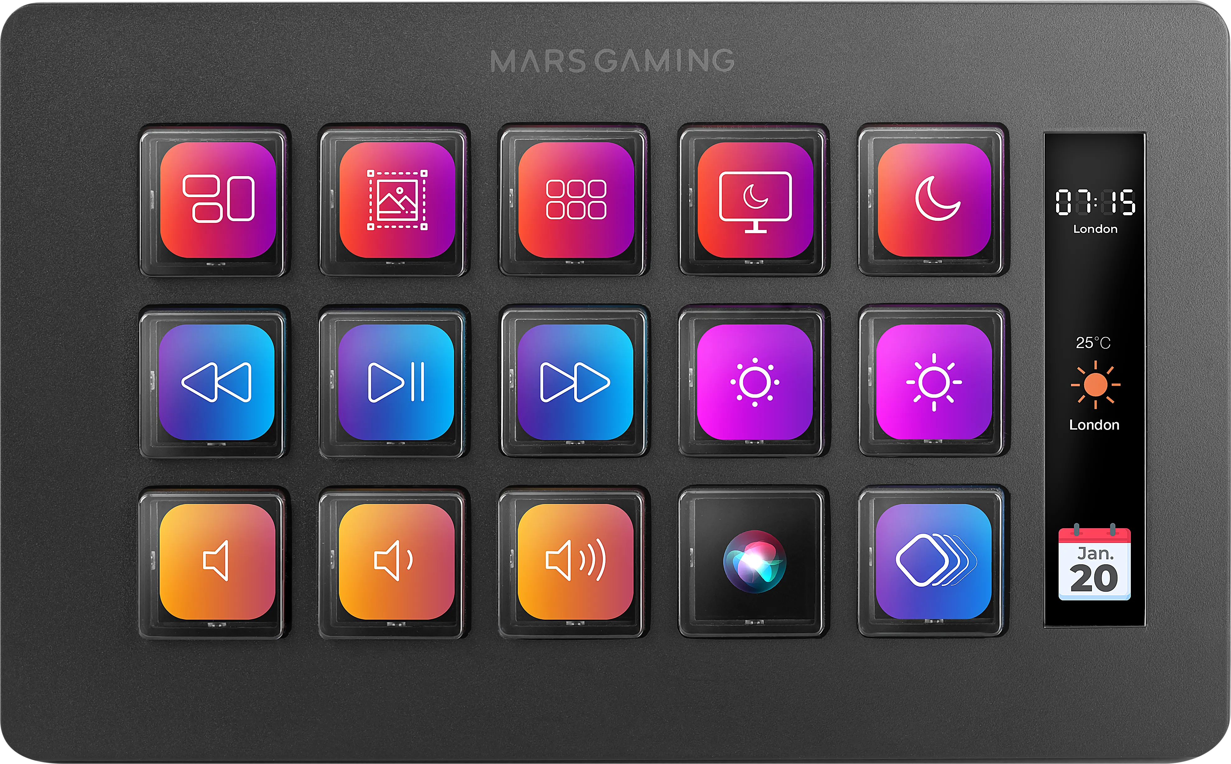 Console de streaming Mars Gaming Stream Deck Slim MSD-One (Noir)