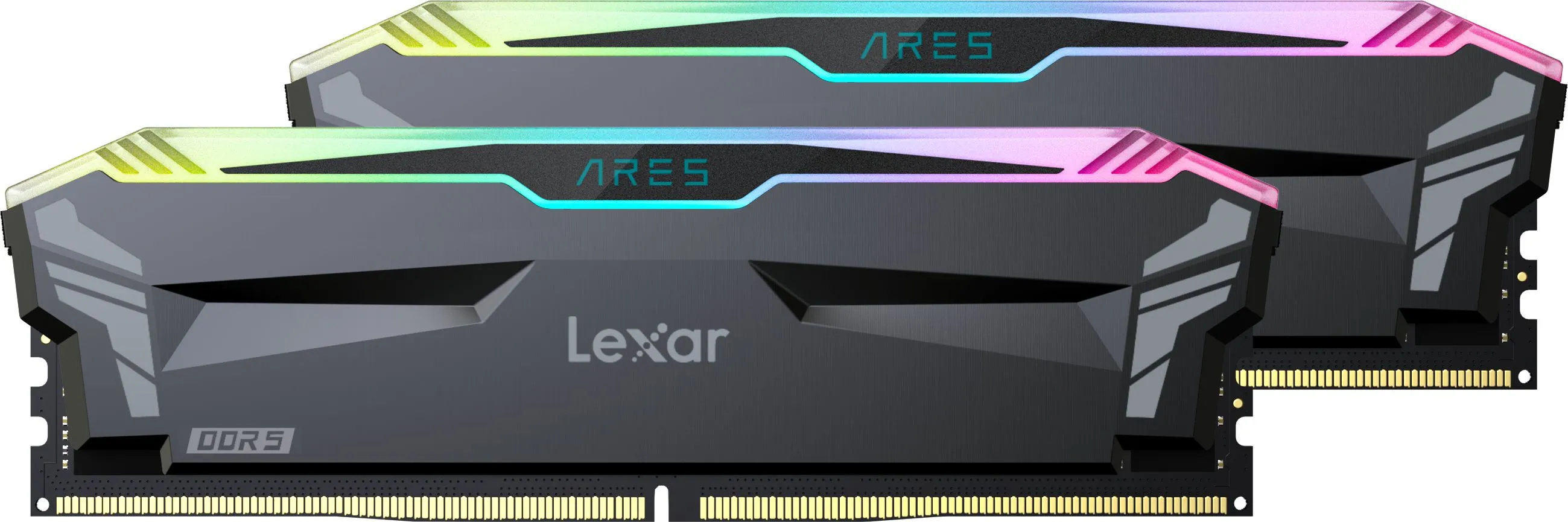 Kit Barrettes mémoire 32Go (2x16Go) DIMM DDR5 Lexar Ares RGB  6400MHz (Noir)