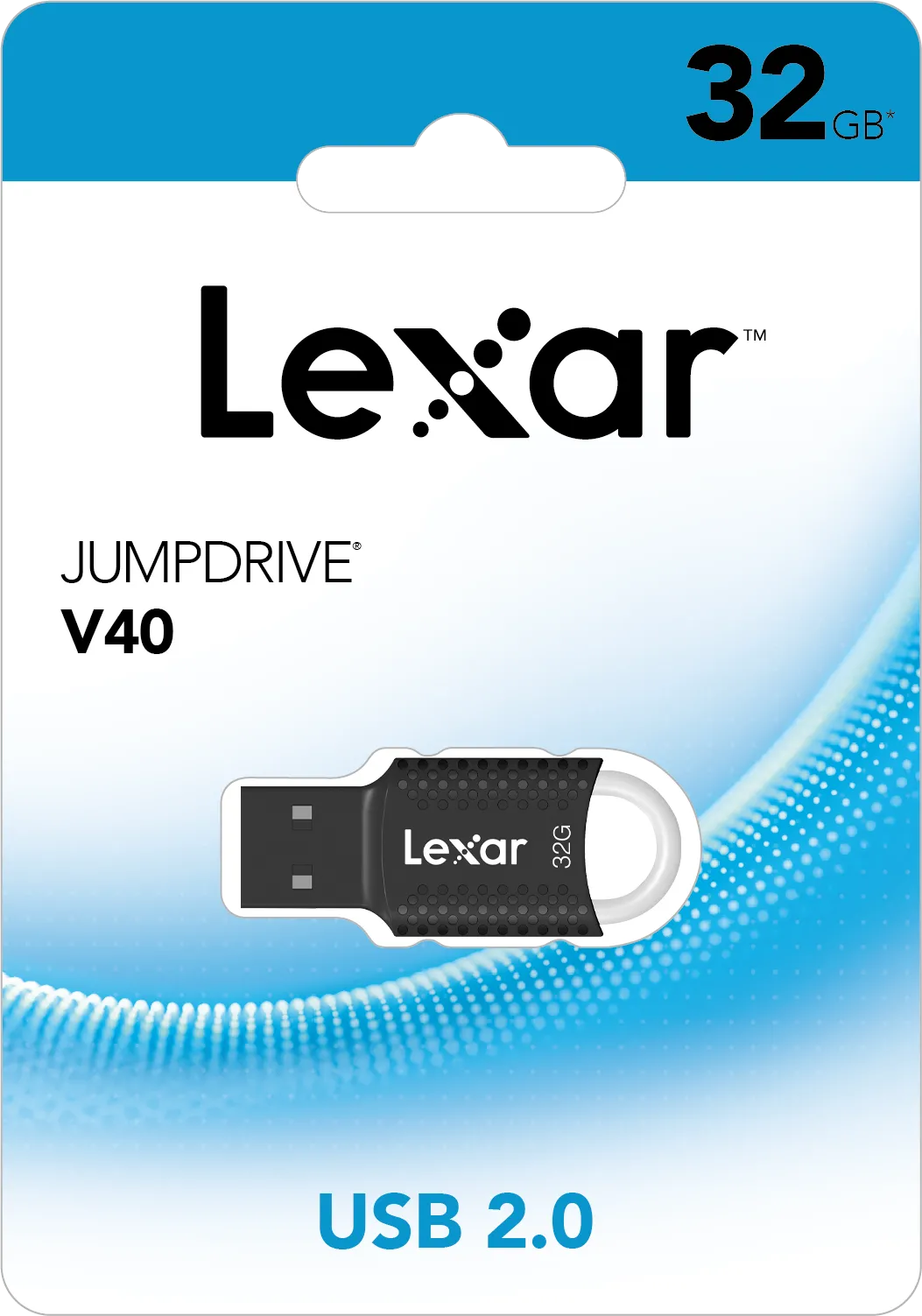 Clé USB 2.0 Lexar JumpDrive V40 - 32Go (Noir)