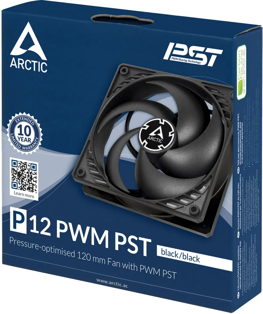 Ventilateur de boitier Arctic P12 PST - 12cm (Noir)