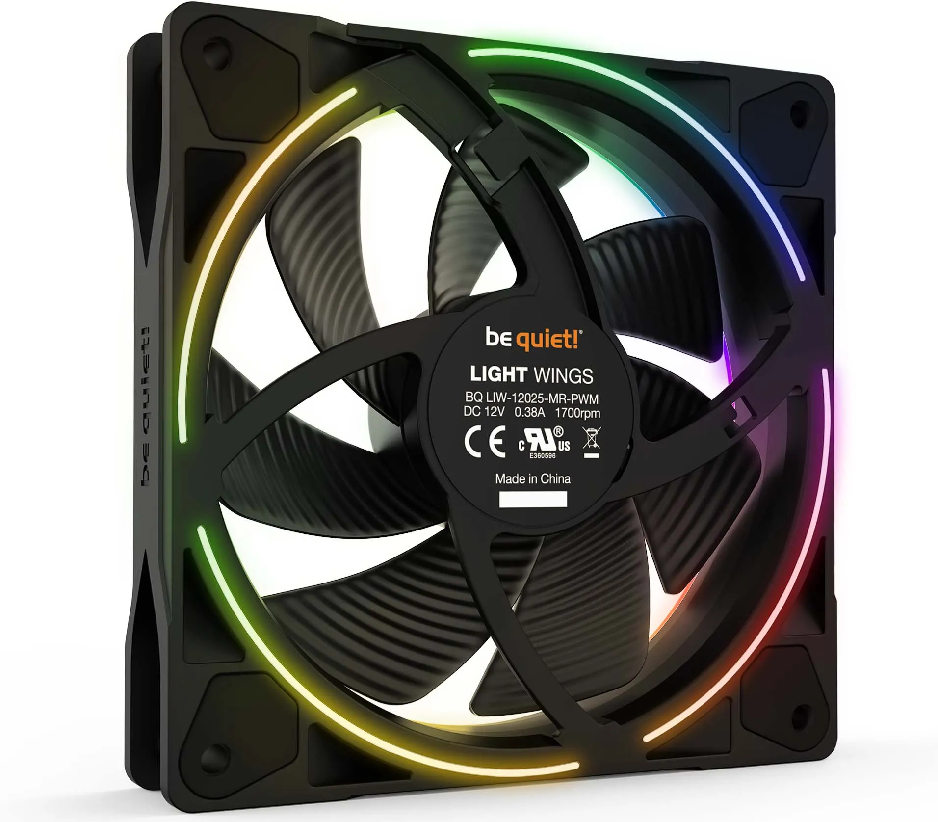 Ventilateur de boitier be quiet! Light Wings RGB - 12cm (Noir)