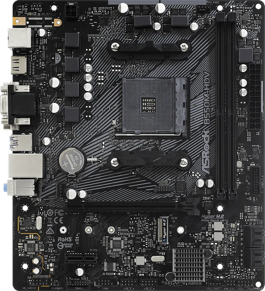 Carte Mère ASRock B550M-HDV (AM4) Micro ATX