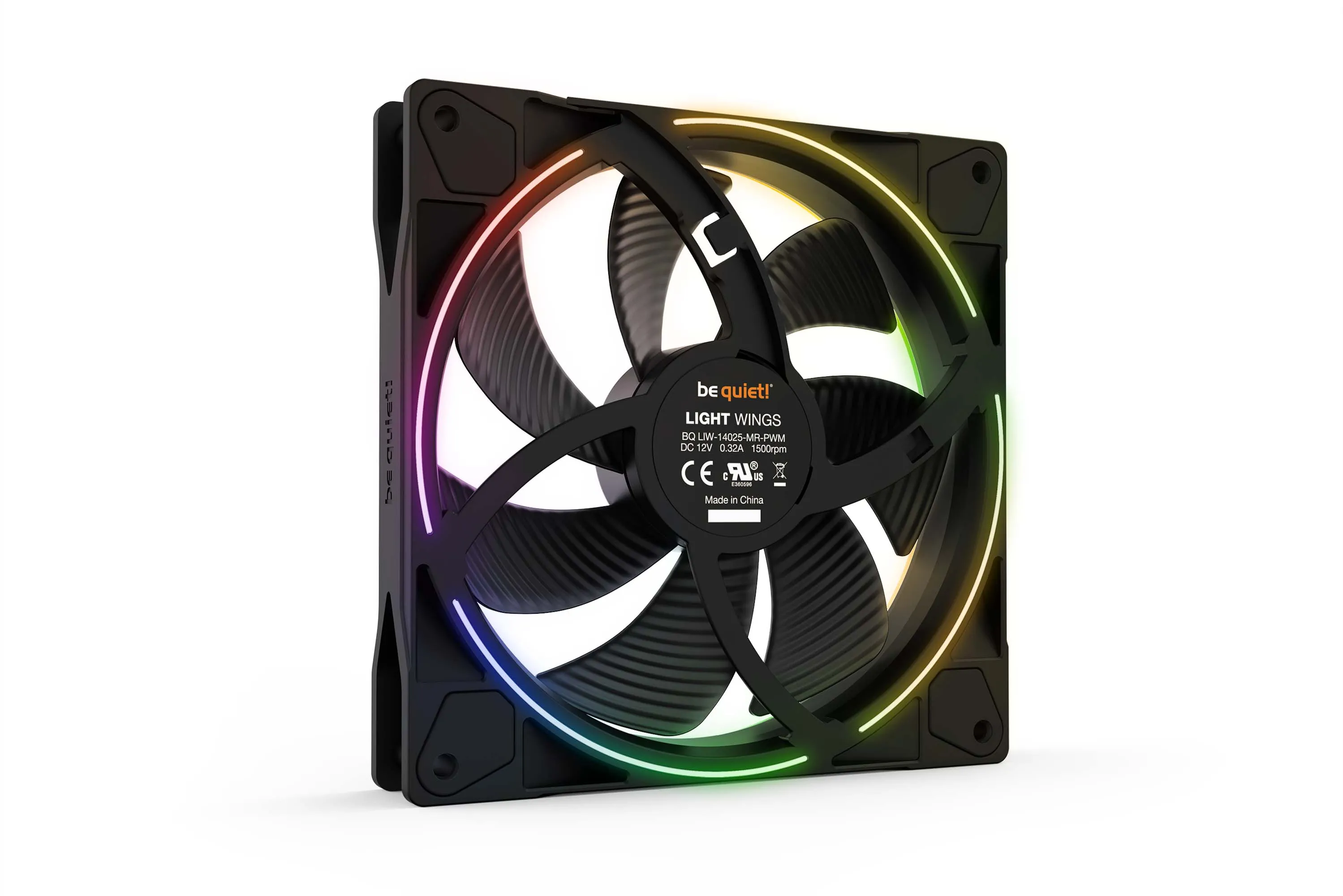 Ventilateur de boitier be quiet! Light Wings RGB - 14cm (Noir)